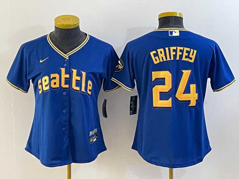 Youth Seattle Mariners Blank Blue 2023 City Connect Cool Base Stitched Jersey->mlb youth jerseys->MLB Jersey